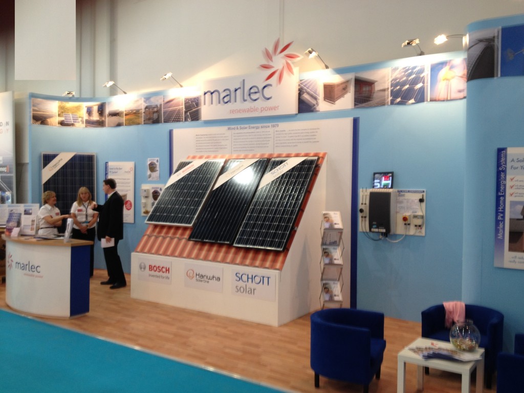Cropped - Eco build 2012 Solar IBoost Exhibited to the right of the stand