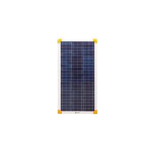 A solar panel set against a deep black background, emphasizing its clean energy technology and contemporary aesthetics.