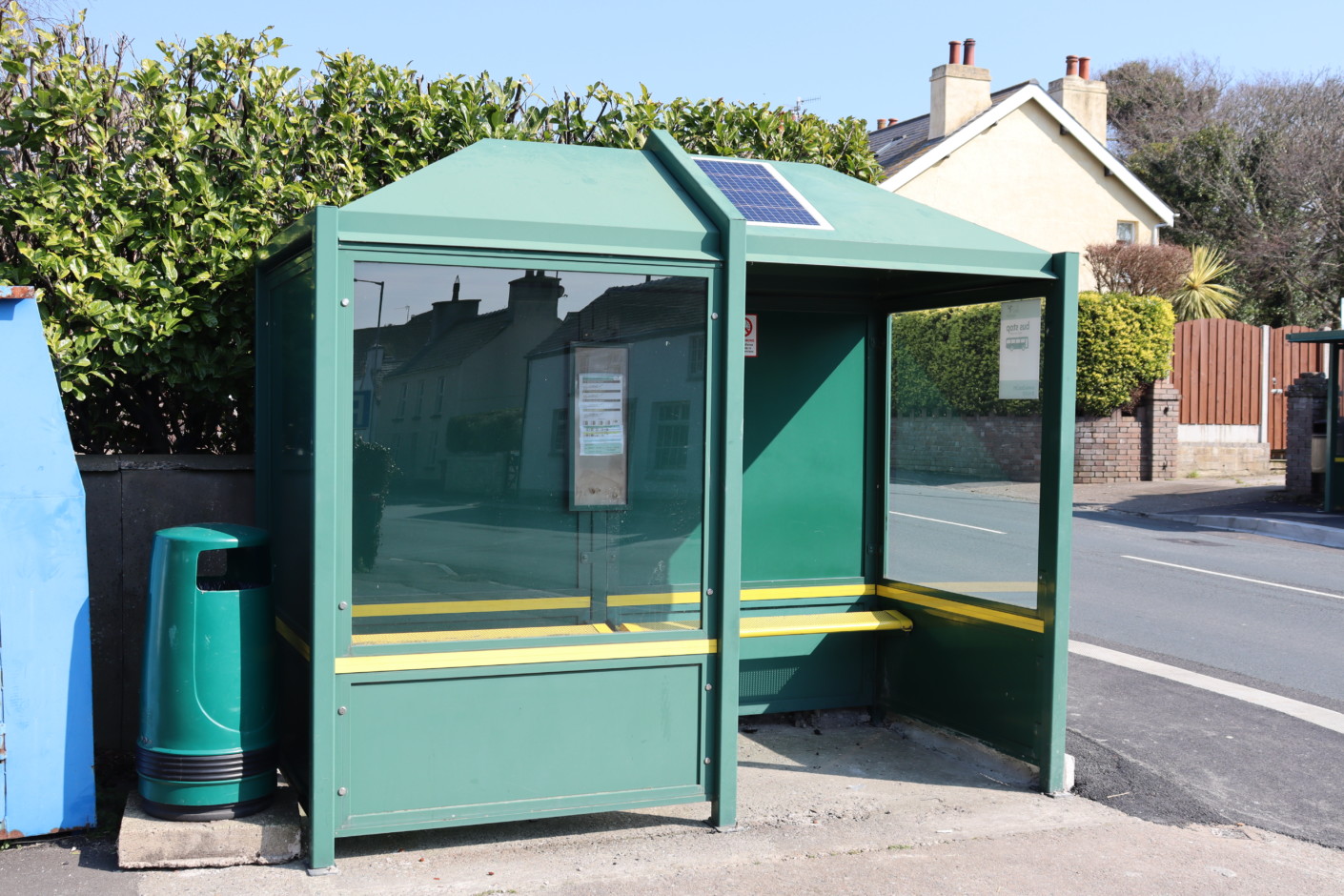 Isle of Man Solar Powered Bus Shelter Solar Powered Bus Shelter