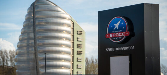Space Centre Sign in the day